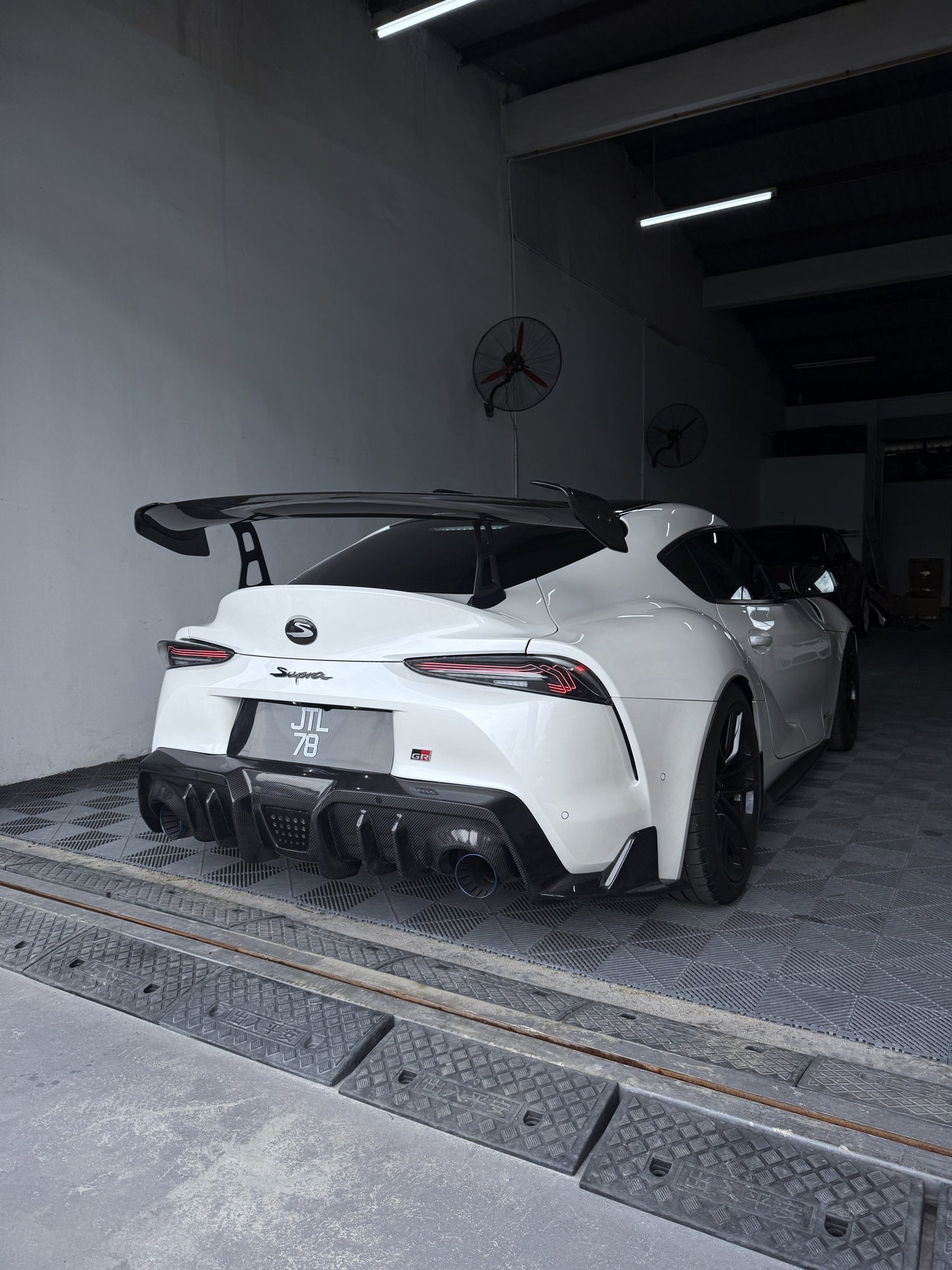 Supra "S" Silver Dry Carbon Emblem