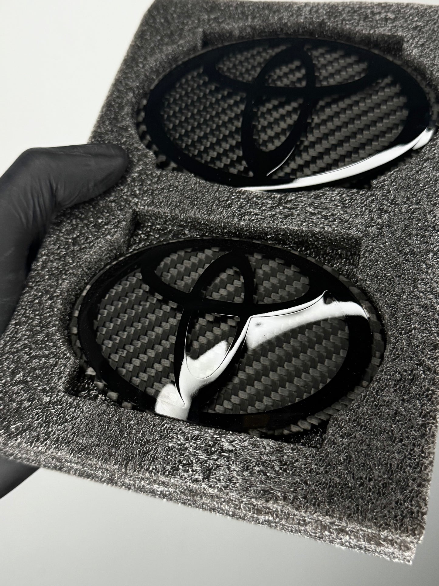 Black Toyota Dry Carbon Emblem