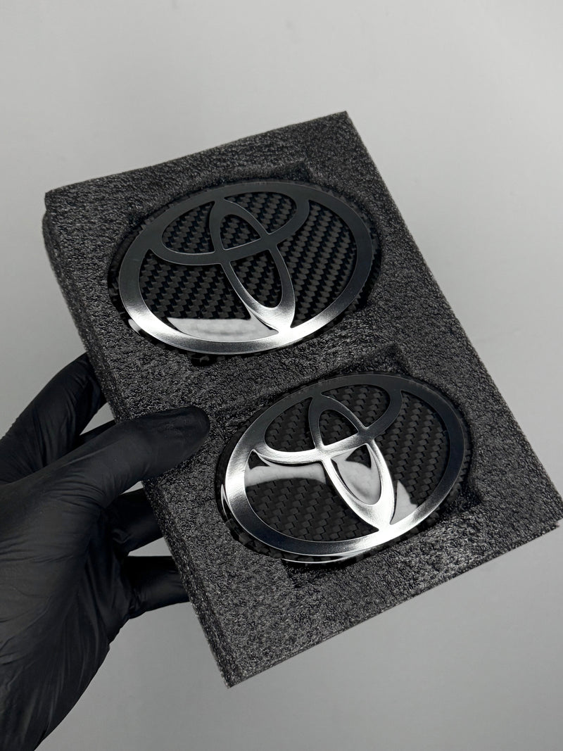 Chrome Toyota Dry Carbon Emblem
