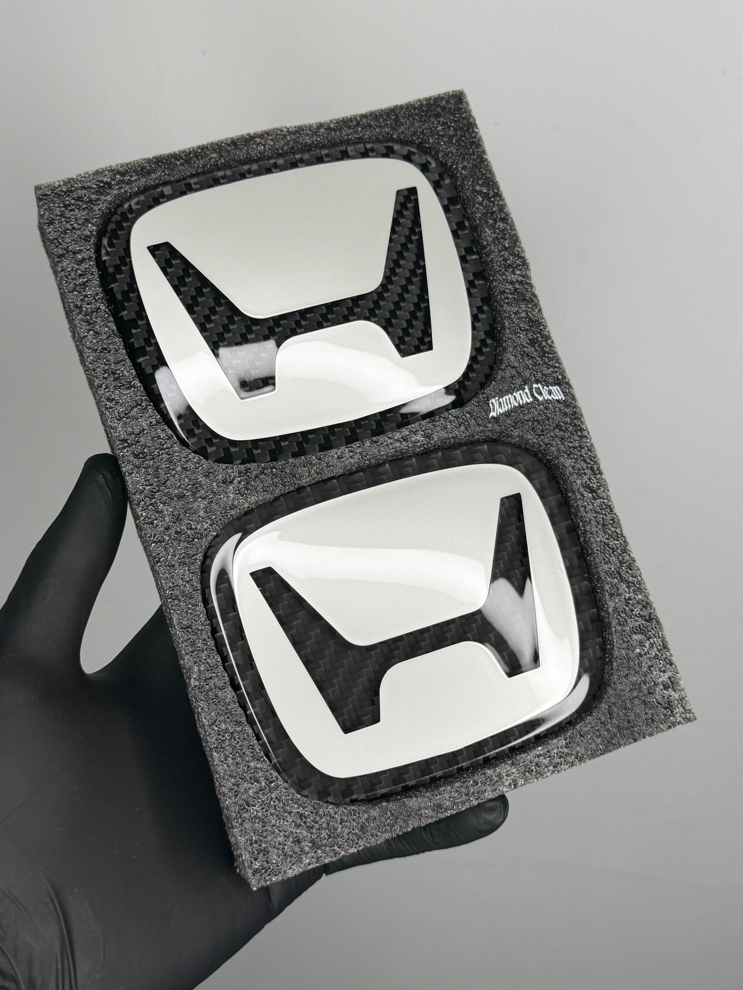 (NEW)Pearl White Series Honda (1980) Dry Carbon Emblem