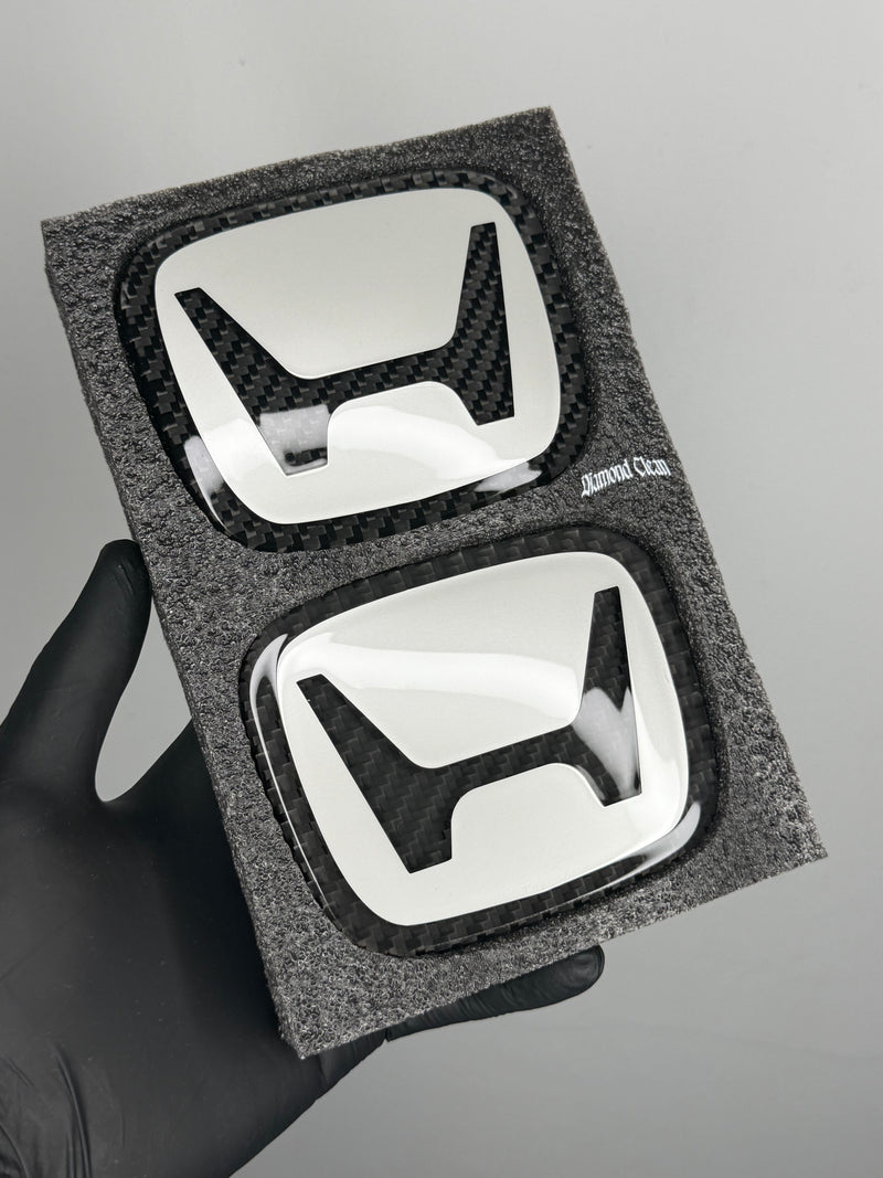 (NEW)Pearl White Series Honda (1980) Dry Carbon Emblem