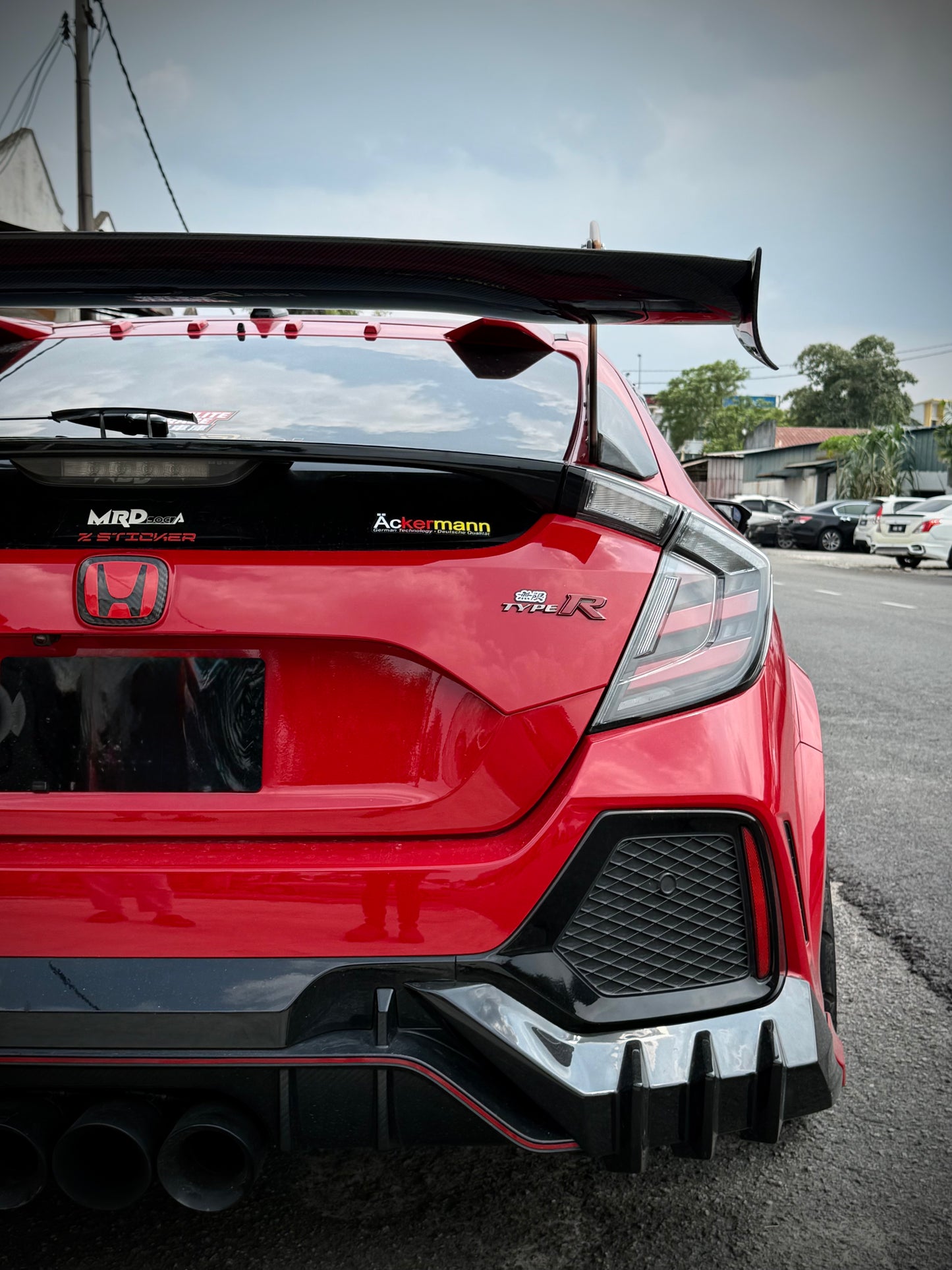 (Best Seller)Red Series Honda Dry Carbon Emblem